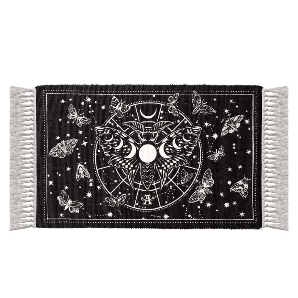Alchemy - Lunar Moth Mat/vloerkleed - Zwart
